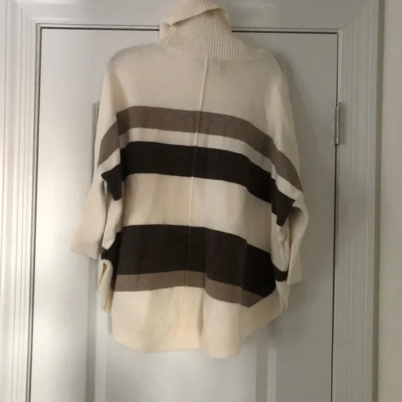 LOFT Striped Shirttail Poncho - Picture 6 of 6